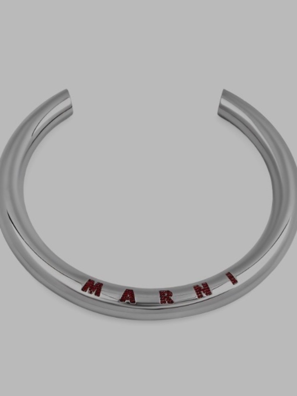 MARNI silver choker necklace with swarovski crystals